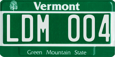 VT license plate LDM004