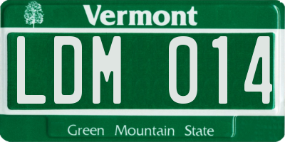 VT license plate LDM014