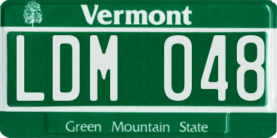 VT license plate LDM048