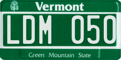 VT license plate LDM050