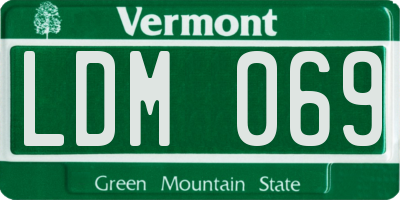 VT license plate LDM069