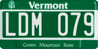 VT license plate LDM079