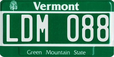 VT license plate LDM088
