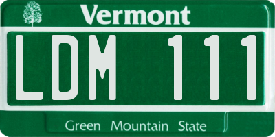 VT license plate LDM111