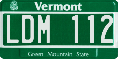VT license plate LDM112