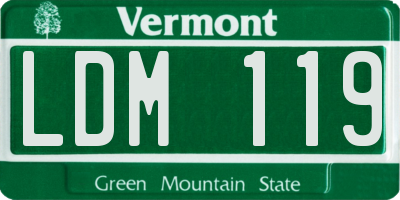 VT license plate LDM119