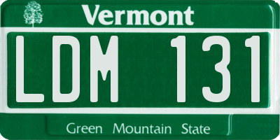 VT license plate LDM131