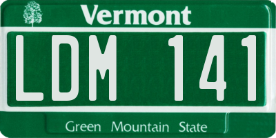 VT license plate LDM141