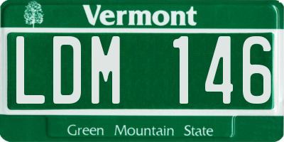 VT license plate LDM146