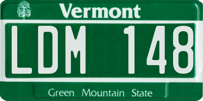 VT license plate LDM148