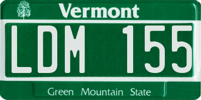VT license plate LDM155