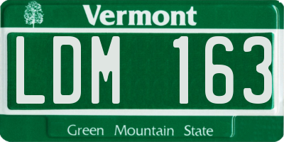 VT license plate LDM163