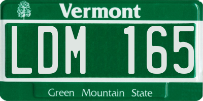 VT license plate LDM165