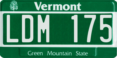 VT license plate LDM175