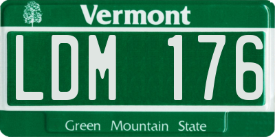 VT license plate LDM176