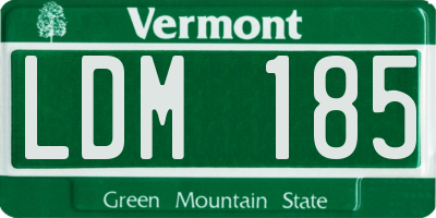VT license plate LDM185