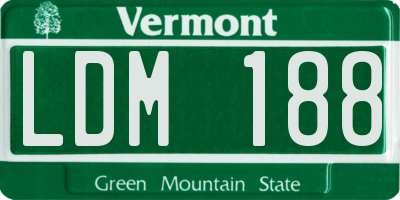 VT license plate LDM188