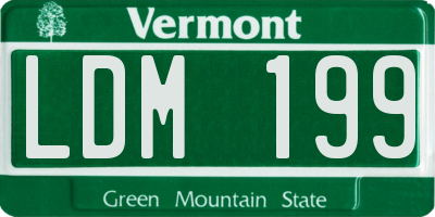 VT license plate LDM199