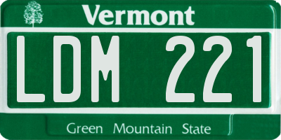 VT license plate LDM221