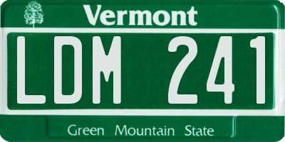 VT license plate LDM241