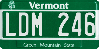 VT license plate LDM246