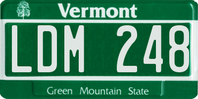 VT license plate LDM248