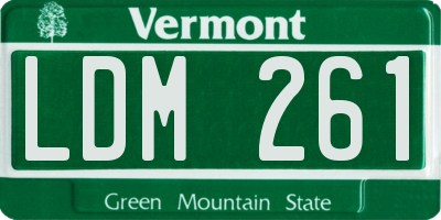 VT license plate LDM261