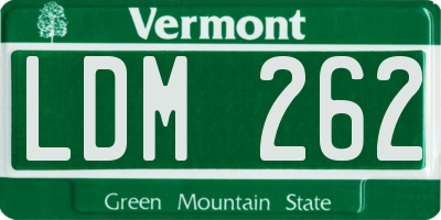 VT license plate LDM262