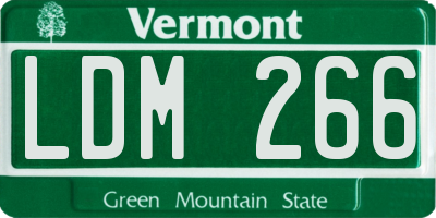VT license plate LDM266