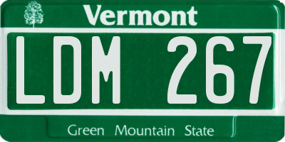 VT license plate LDM267