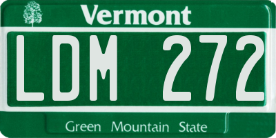 VT license plate LDM272