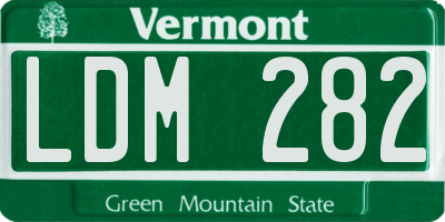 VT license plate LDM282