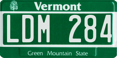 VT license plate LDM284