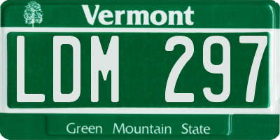 VT license plate LDM297