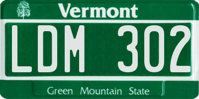 VT license plate LDM302