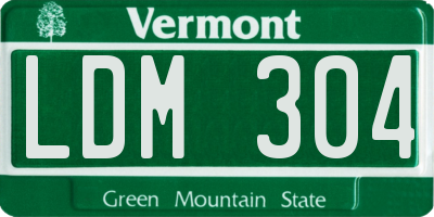 VT license plate LDM304