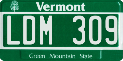 VT license plate LDM309