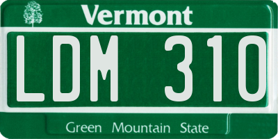 VT license plate LDM310