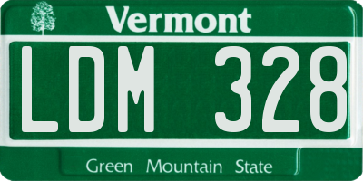 VT license plate LDM328