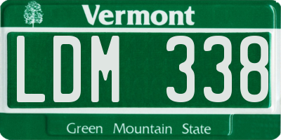 VT license plate LDM338