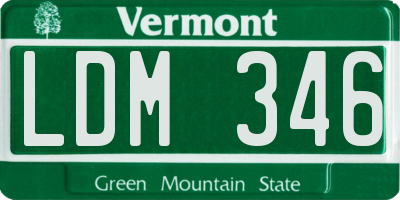 VT license plate LDM346