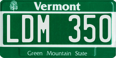 VT license plate LDM350
