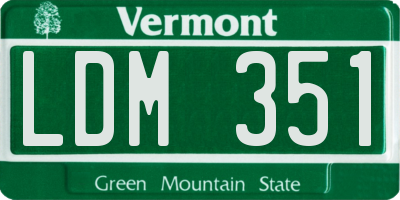 VT license plate LDM351