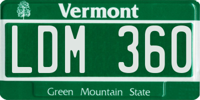 VT license plate LDM360