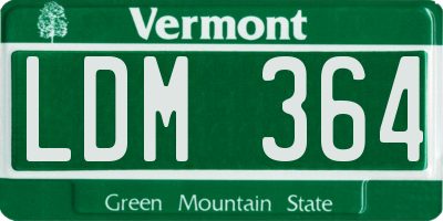 VT license plate LDM364