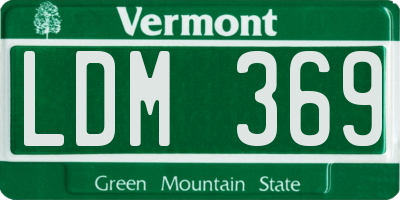 VT license plate LDM369
