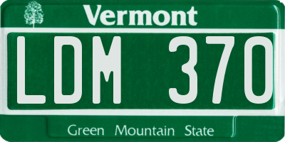 VT license plate LDM370