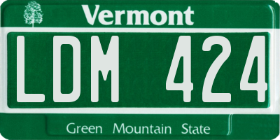 VT license plate LDM424