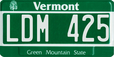 VT license plate LDM425