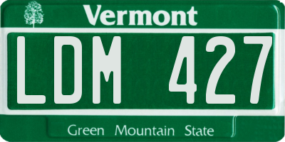 VT license plate LDM427